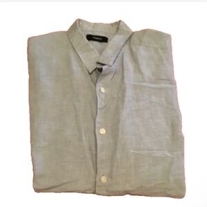 Theory long sleeve Sz M linen & Colton blend Button